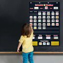 子供用カレンダーと天気ポケットチャート.ウォールカレンダー教育玩具.教室用の142枚のカードを備えた早期学習用品
