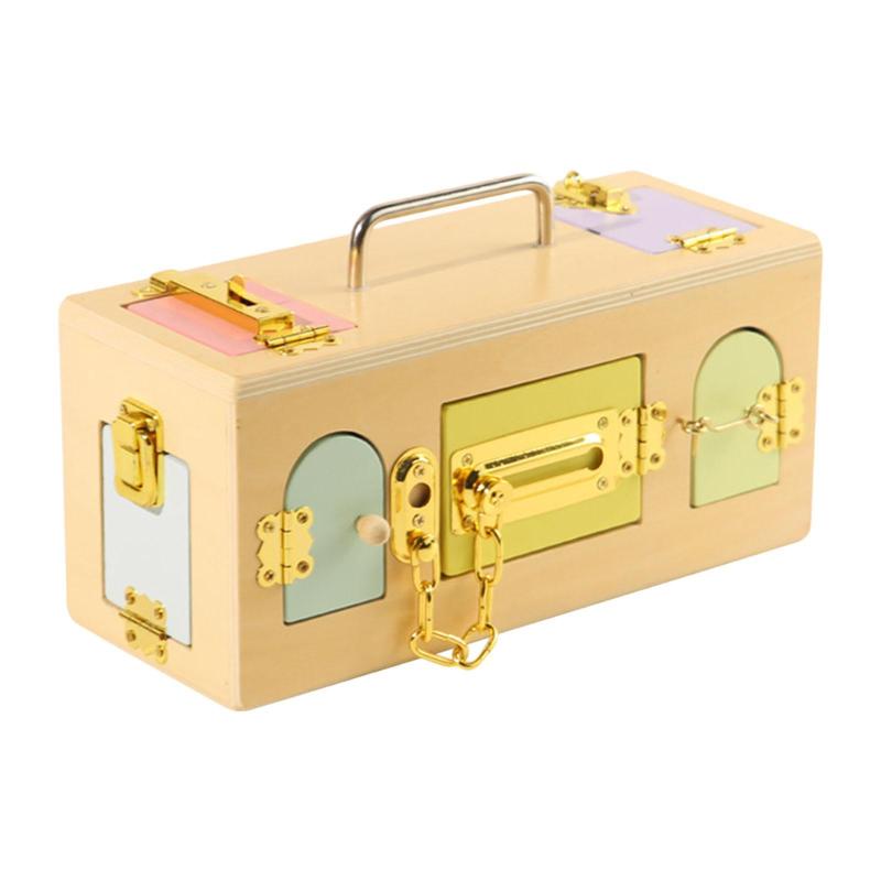 モンテッソーリ ロックボックス おもちゃ アクティビティボード 教育 感覚玩具 感覚ボード 女の子 男の子 赤ちゃん 1 歳児向け