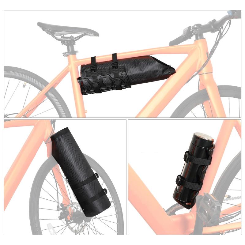 バイクフロントバッグサイクリングクイックリリースフレームバイクフォークバッグ旅行キャンプ用
