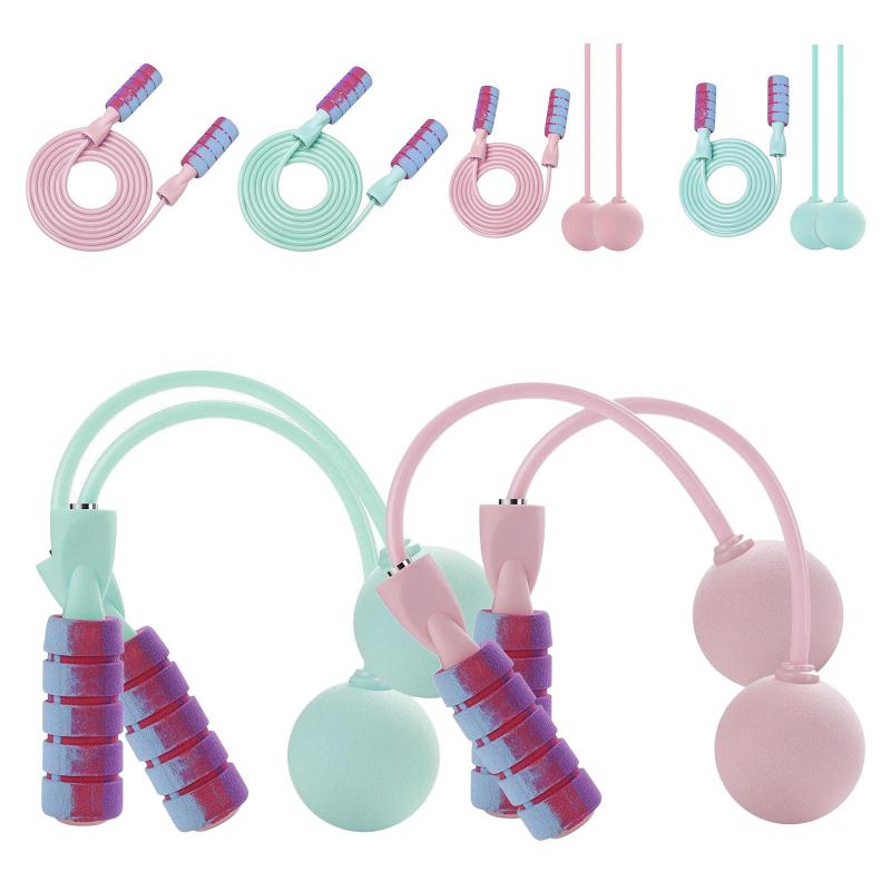 デジャンプロープネス.調整可能な2で1 ; コード付き加重ジャンプロープ.減量スピードロープ