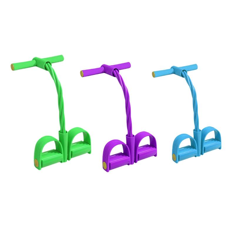 フィットネス抵抗バンド.ヨガ弾エクササイズバンド多機能抵抗ロープ4チューブペダル足首プラー腕と背中用