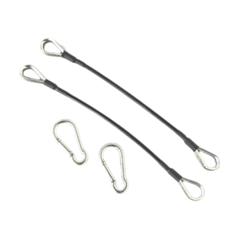 2個のストラップスチールワイヤーロープ.ステンレス延長ケーブル.ボディービルダー