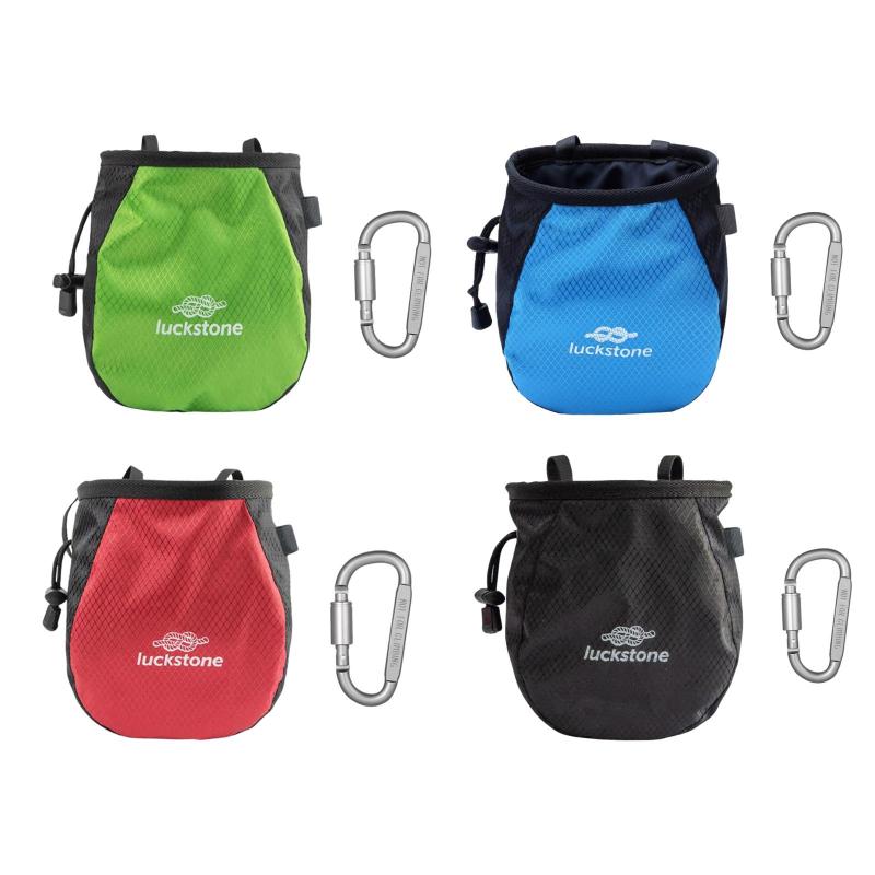 調節可能なウエストストラップ付きのクライミングチョークバッグパッケージ.巾着開閉ポケット.体操クライミング用チョークキャリアバッグ