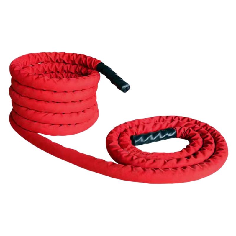 布スリーブ付きバトルロープ 筋力トレーニング プロフェッショナル 筋肉増強 屋内 屋外 フィットネス 腕用ロープ