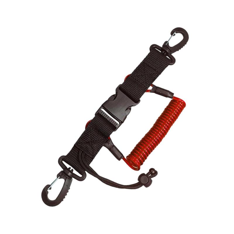 スキューバダイビングストラップ スプリングコイルストラップ 水中写真撮影 耐久 紛失防止 多用途 トーチダイビングライトカメラ用