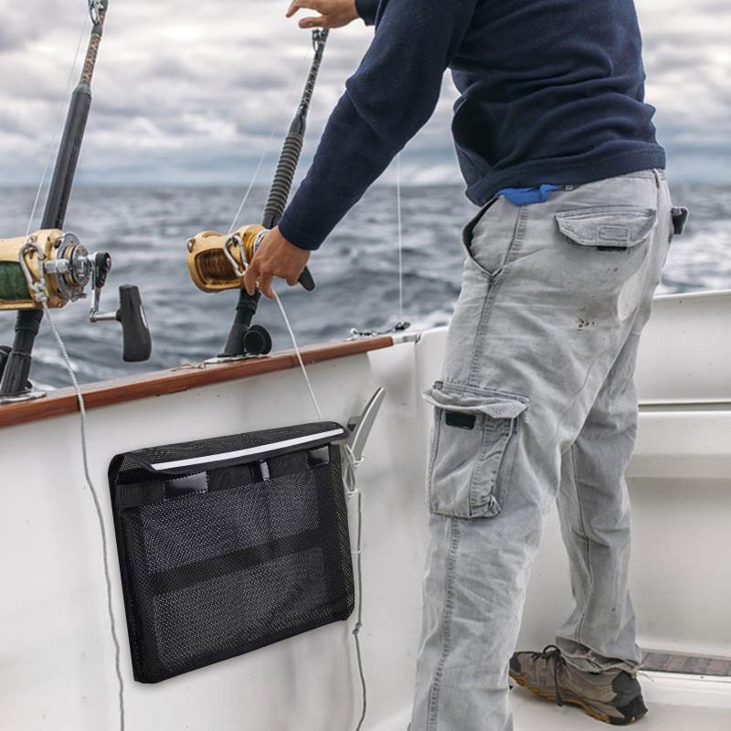 蓋付き収納バッグ 反射材付き 軽量 大容量 メッシュ