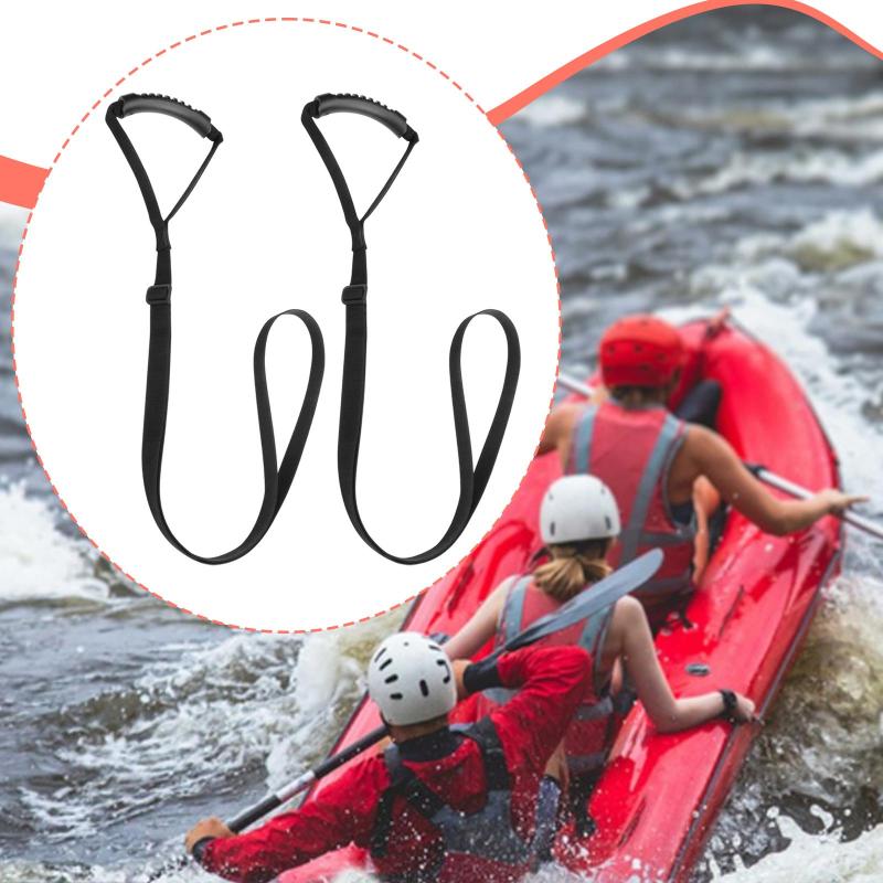 カヤックスタンドアップアシストストラップ2本.ボートスタンドアップロープアクセサリー.カヌースタンドアップストラップ