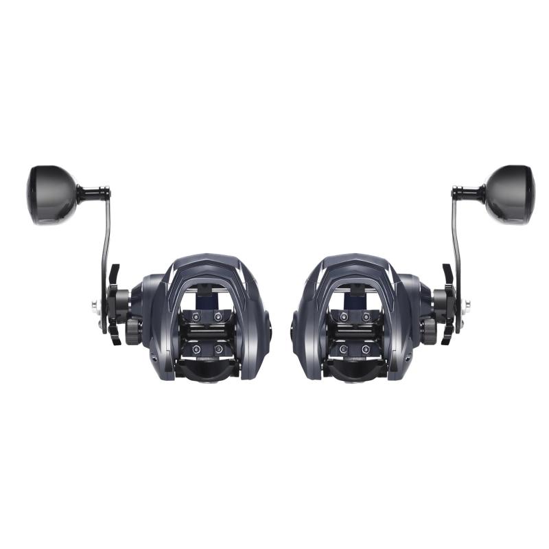 6.4:1 ギア比 ベイトキャスティング フィッシングリール ステンレスベース ワイドグリップノブ 初心者向け 12段階ブレーキ 3.9x4.7インチ 最大ドラグ15kg