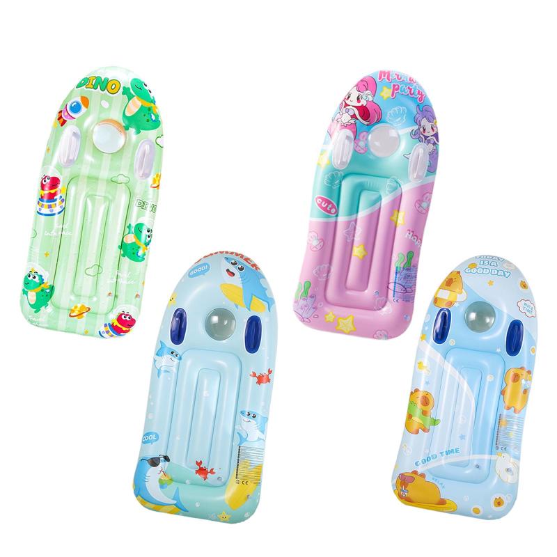 インフレータブルサーフ ハンドル付き フローティングスイミングパッド 軽量 水遊びおもちゃ サーフボディ 子供用 夏 ビーチパーティー