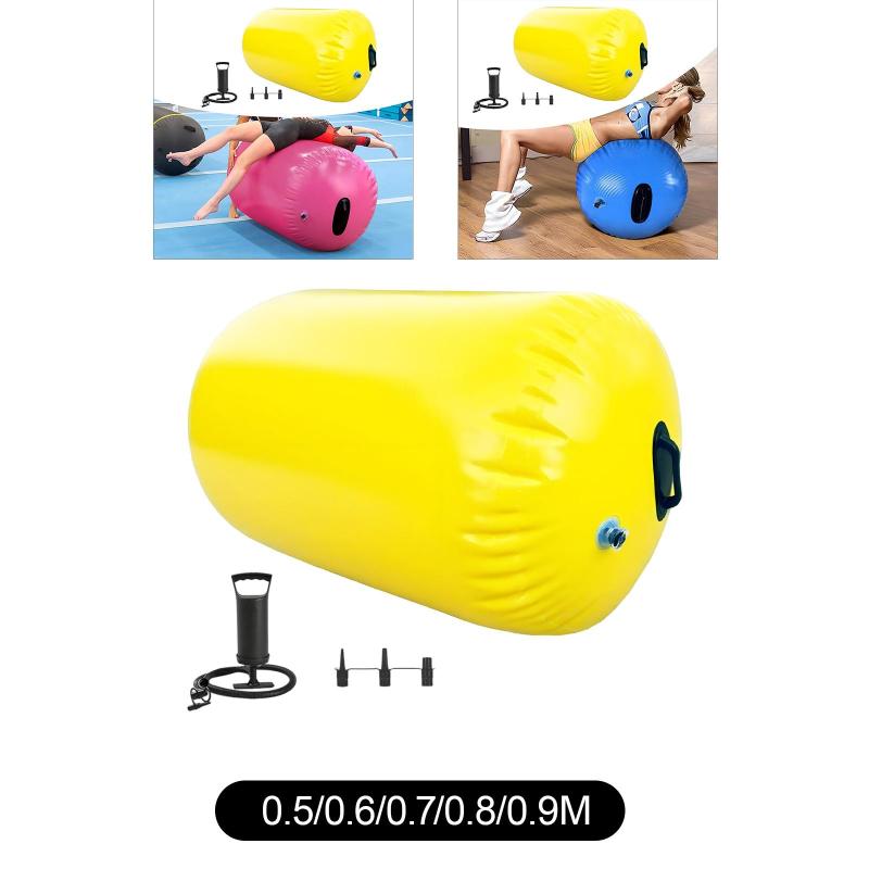 エアローラー体操バレル タンブリングバレル ポンプ付き インフレータブルバックハンドスプリングトレ..