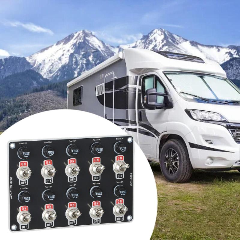 ロッカー スイッチ 10 マリン車両 RV 車キャンピングカー トグル スイッチ パネル