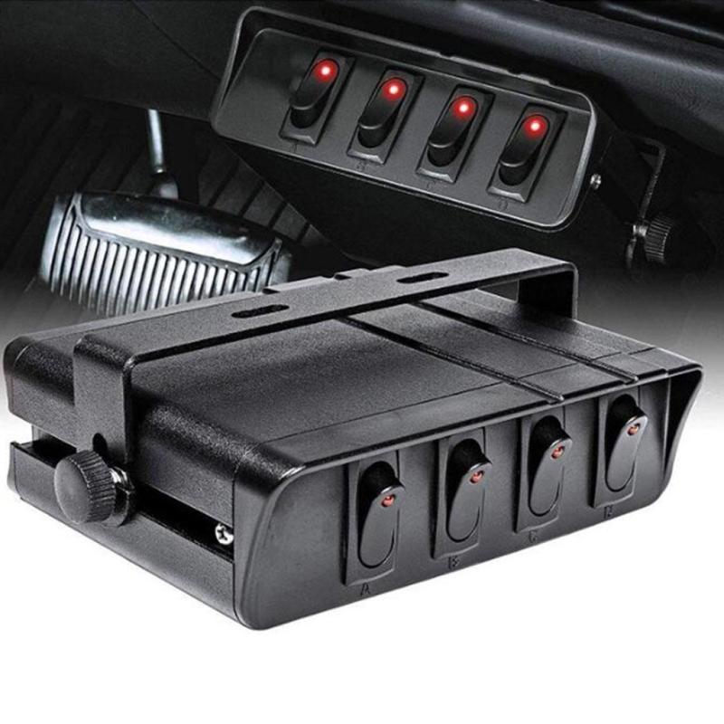 オン/オフロッカートグルスイッチ4/612Vロッカースイッチボックス