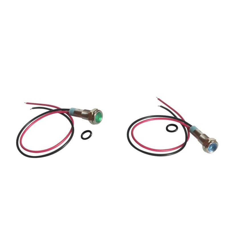 220V信号電源LEDインジケーターライトランプ(緑・青)2個入りパック