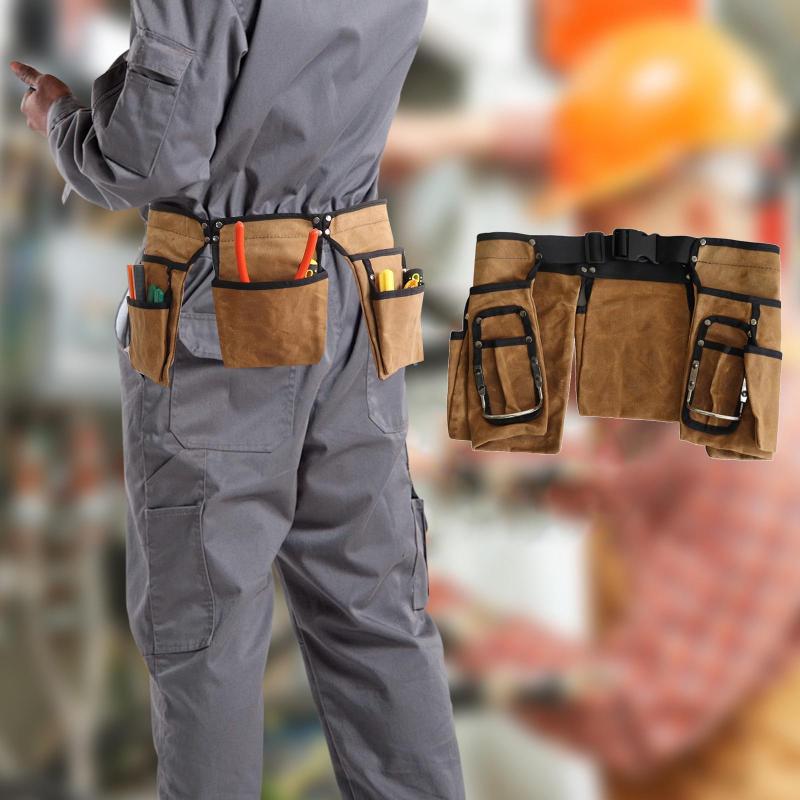 ツールベルトポーチオーガナイザー マルチポケット付き ギフト 配管工用ユーティリティウエストバッグ