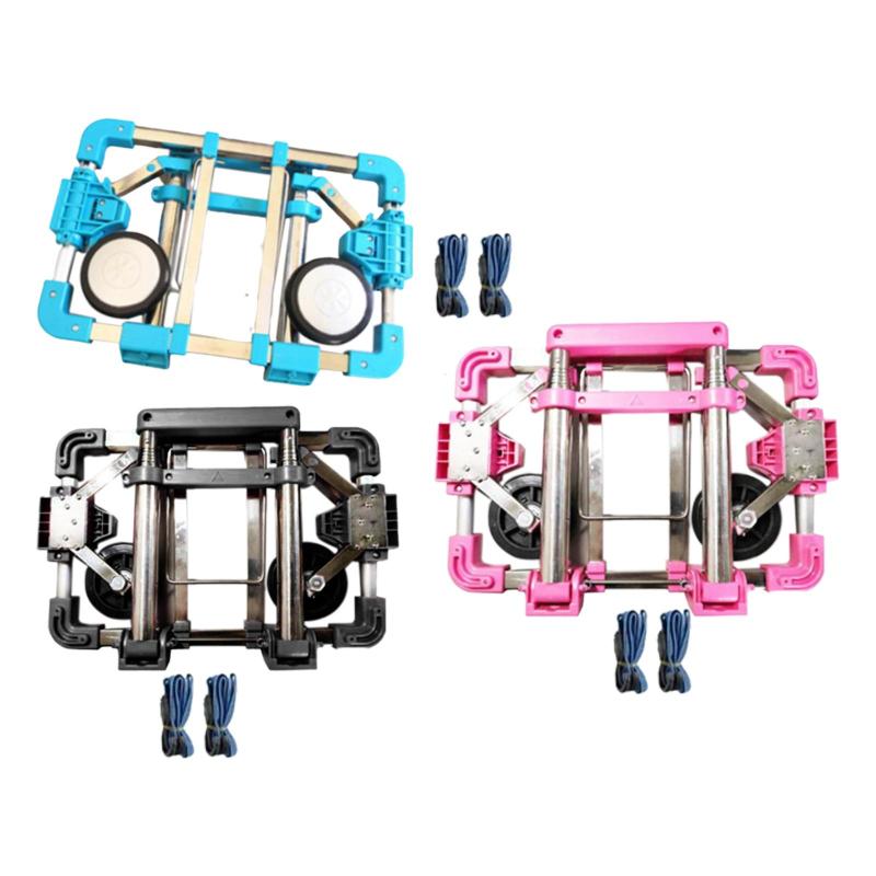 折りたたみハンドトラック.軽量ハンドトラック折りたたみ式.2回転ホイール付き荷物カート.調節可能なハ..