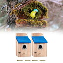 木製の鳥小屋 丈夫な装飾 穴付き DIY 鳥かご ハチドリハウス