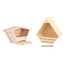 バードハウス 屋外用 バードボックス ペット用品 木製 装飾 吊り下げ式 ハウス 鳥の巣 庭 パティオ ハチドリ 屋外