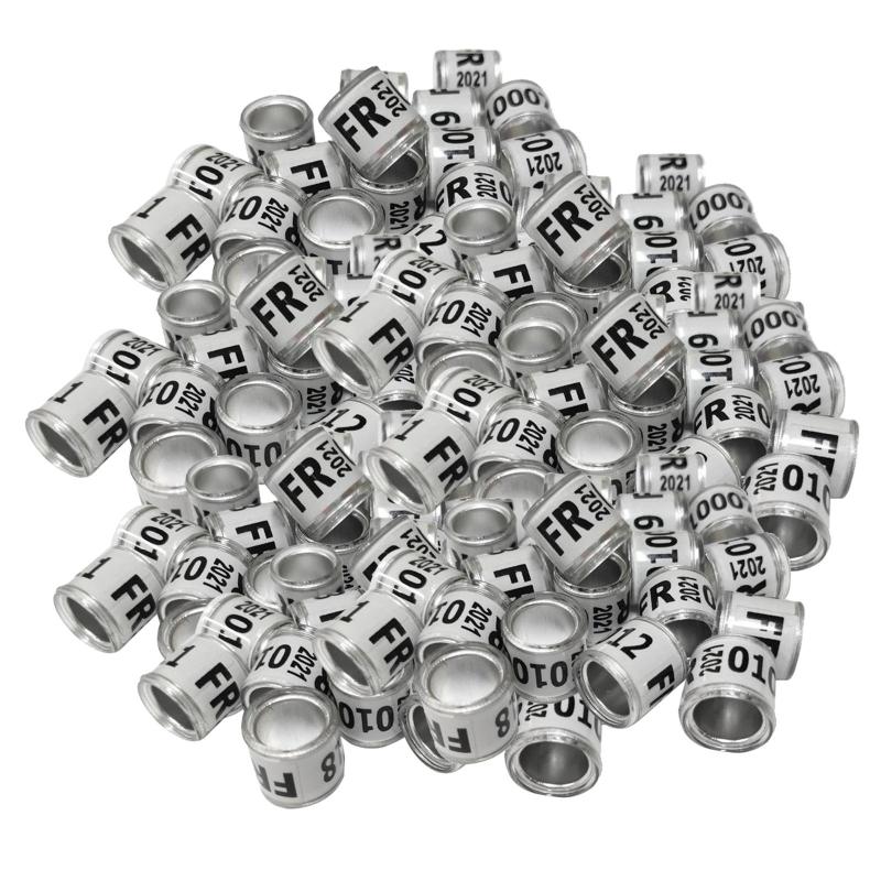 家禽ののための100 ニウムレーシングフットリングバンドのパック