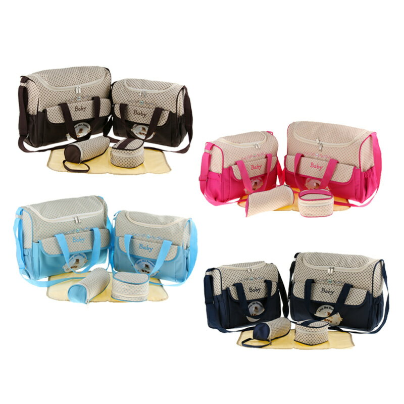 バッグ トートバッグ 旅行バッグ ショルダーバッグ フードバッグ おむつパッド 5点 全4色