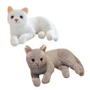 腹臥位の猫のぬいぐるみ 猫のぬいぐるみ 本物そっくりの猫の枕 人形 ホームギフト用
