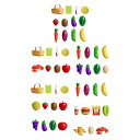 果物と野菜を切るおもちゃ ロールプレイング教育モンテッソーリキッチンごっこ遊び食品セット 3-4歳 5歳 子供向けギフト