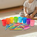 子供用カラーソーティングカップギフト 幼稚園児向け 2-5歳向け 知育玩具