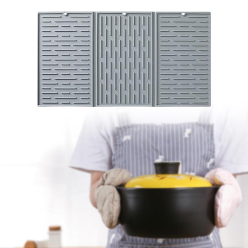 シリコン製の皿用乾燥マット.排水機能付きキッチンマット