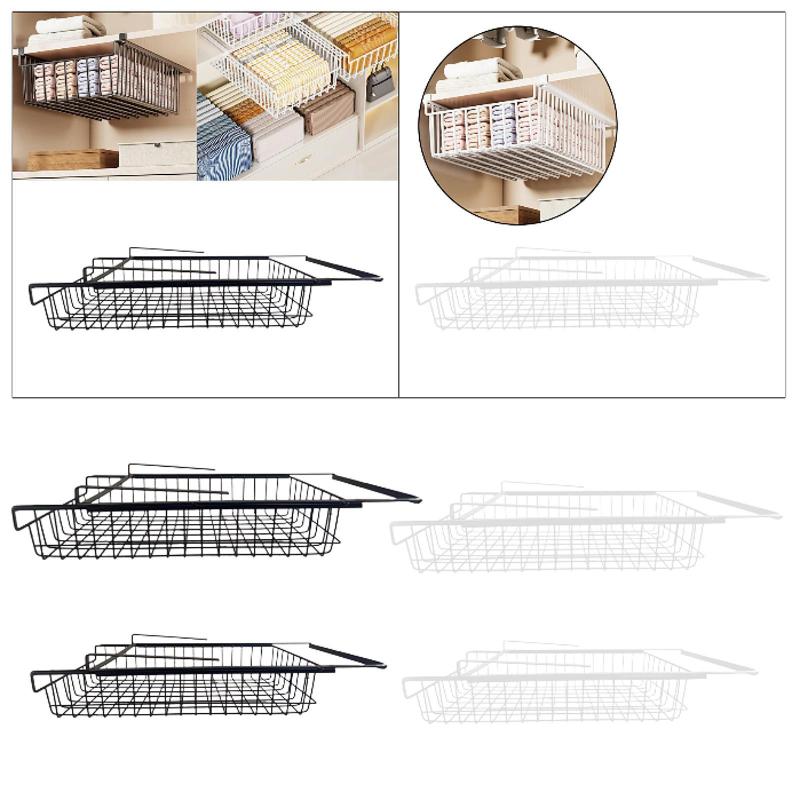 吊り下げ式引き出しオーガナイザー 引き出し 多目的メッシュ収納バスケット コンテナ 下着収納オーガナ..