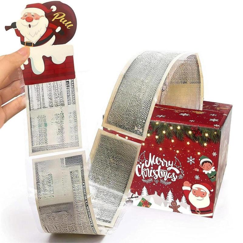 クリスマスマネーボックス.現金ギフト用.DIY楽しいホリデーキャッシュボックス.クリスマスパーティーの記念品.家族.女性.男性向けのマネーギフトボックス
