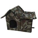 屋外キャットハウス 猫 犬用 ペットテント ベッド 猫/犬用 防雨 暖かい子犬テントハウス 猫 睡眠テント 子猫用洞窟