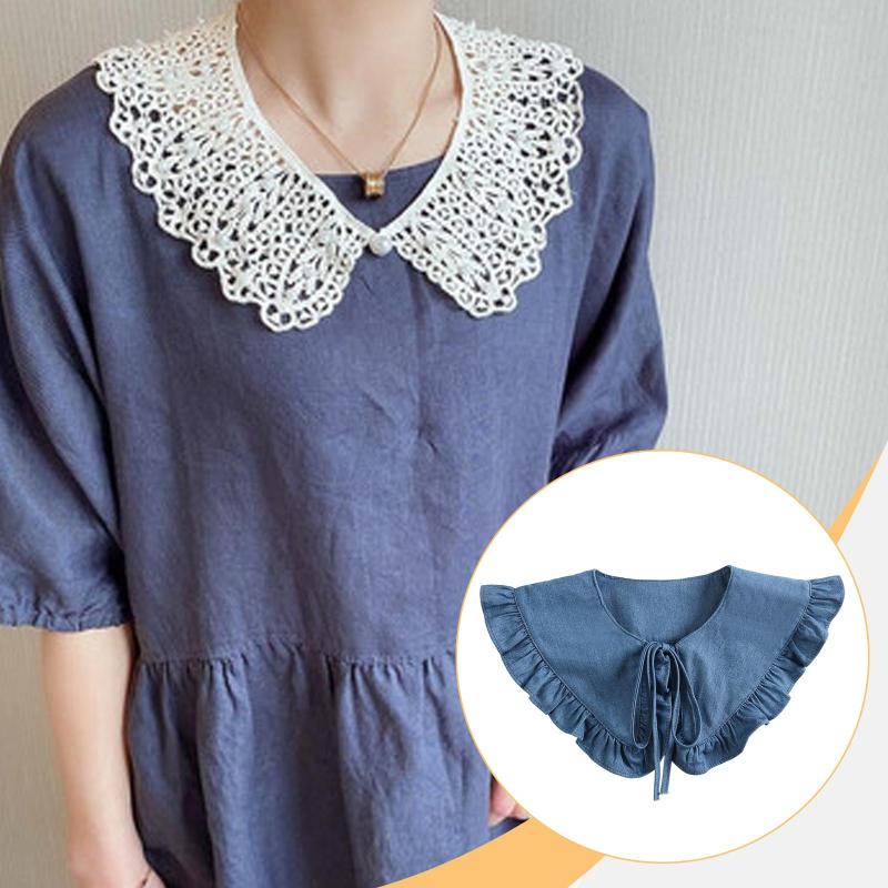 女性用フェイクカラー 取り外し可能 簡単に着用できるアクセサリー ラフフェイクカラー