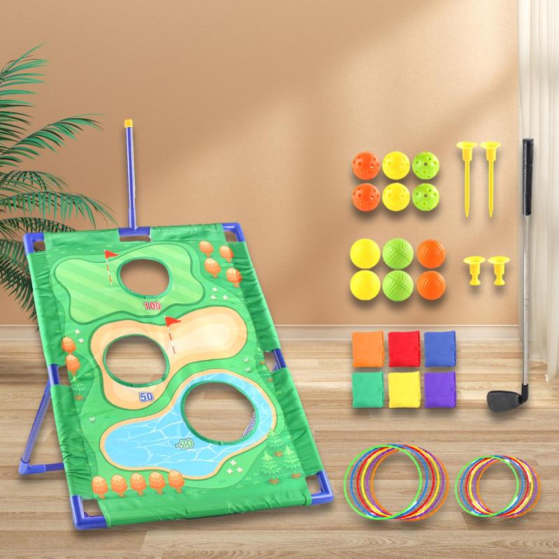 豆投げバッグゲームセット カーニバルゲーム コーンホールゲーム 裏庭の子供パーティー用