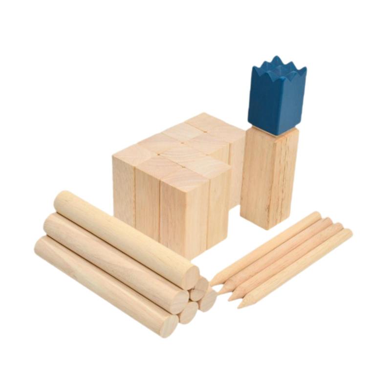 Kubb 裏庭ゲームセット 木製トスゲームセット 屋外用 庭 ガーデン 芝生用