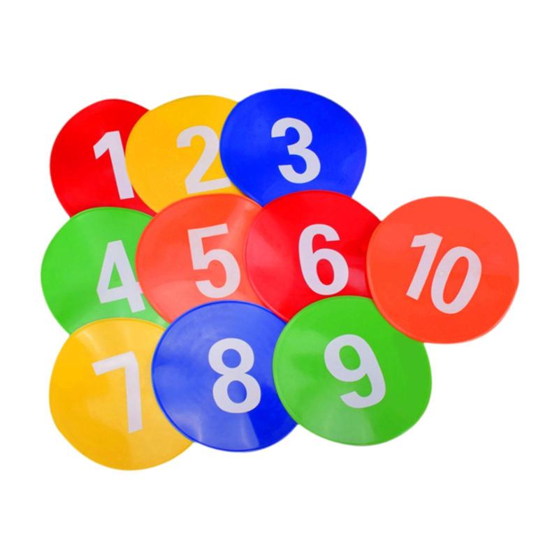 トレーニングスポットマーカー 色付きフラットコーン 体育の授業やサッカーのコーチングに