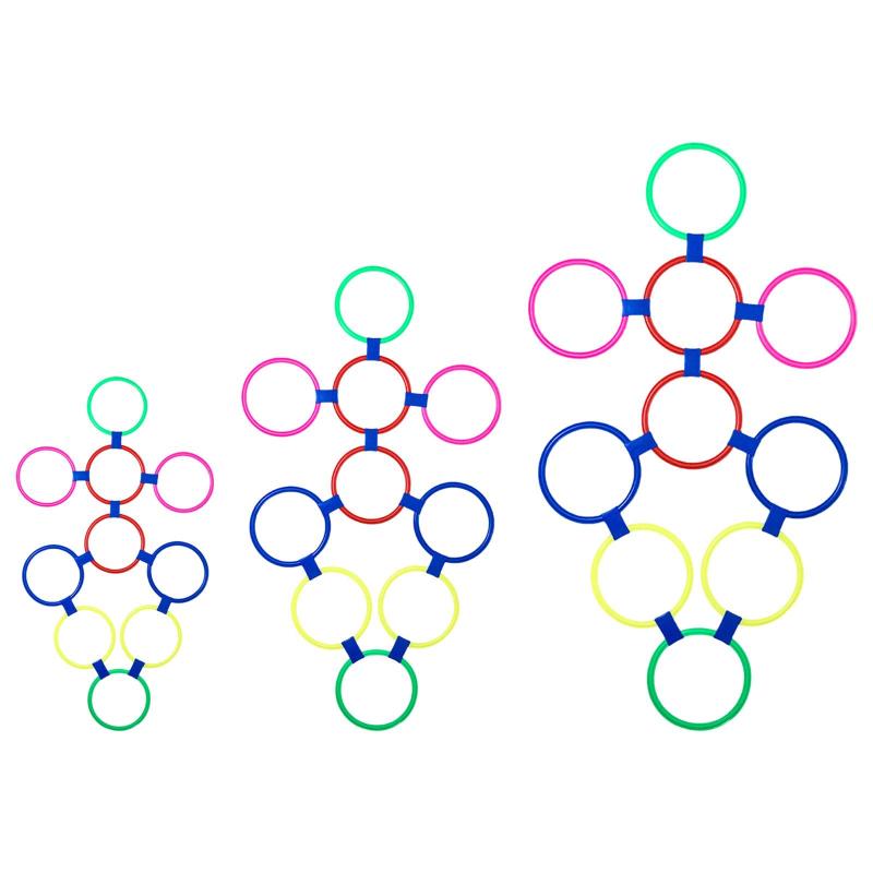 10x スピードアジリティトレーニングリング スピードアジリティリングセット 多機能 10バックル付き スポーツスピードリングセット サッカー 子供 大人 サッ...
