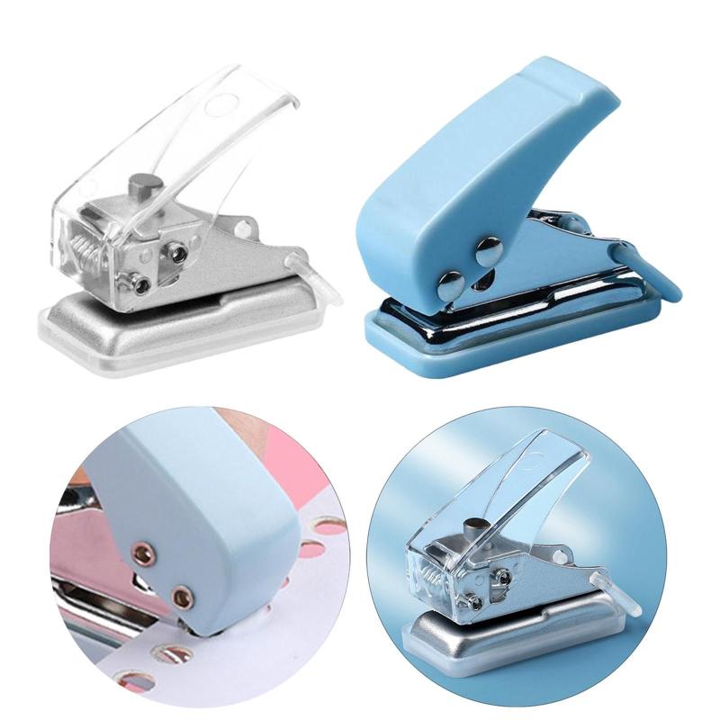 ハンドブックダイアリー用の2xミニシングルホールペーパーパンチャーホール6mm 簡単に押す