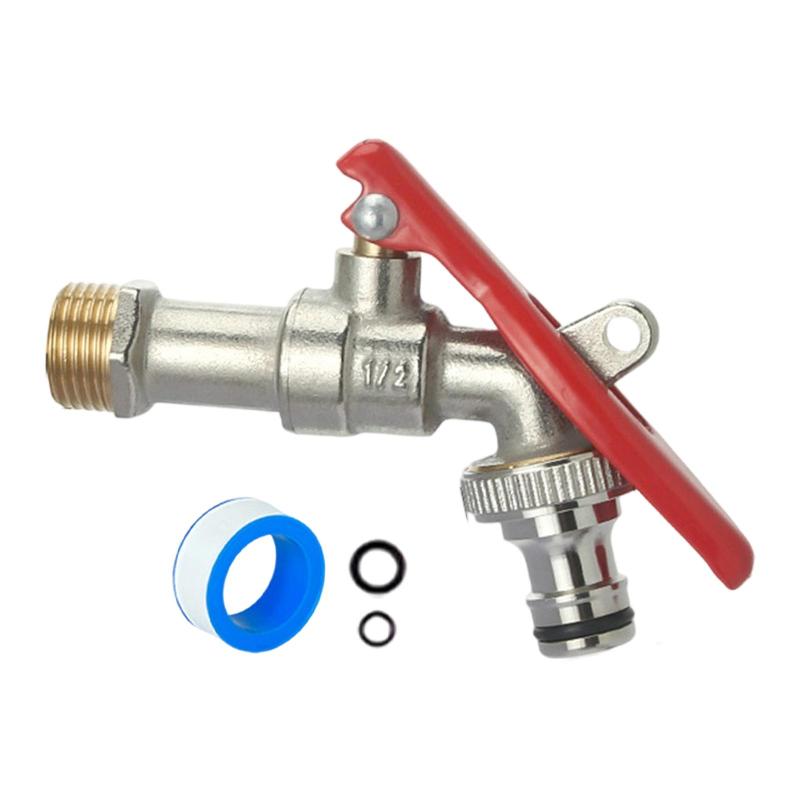 ロック可能な水栓.屋外交換用.取り付け簡単.屋外.真鍮製ガーデン蛇口.家庭用ガレージ.庭.芝生アクセサ..