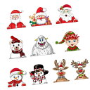 クリスマスカーウィンドウステッカー.フロントガラスステッカー10枚.