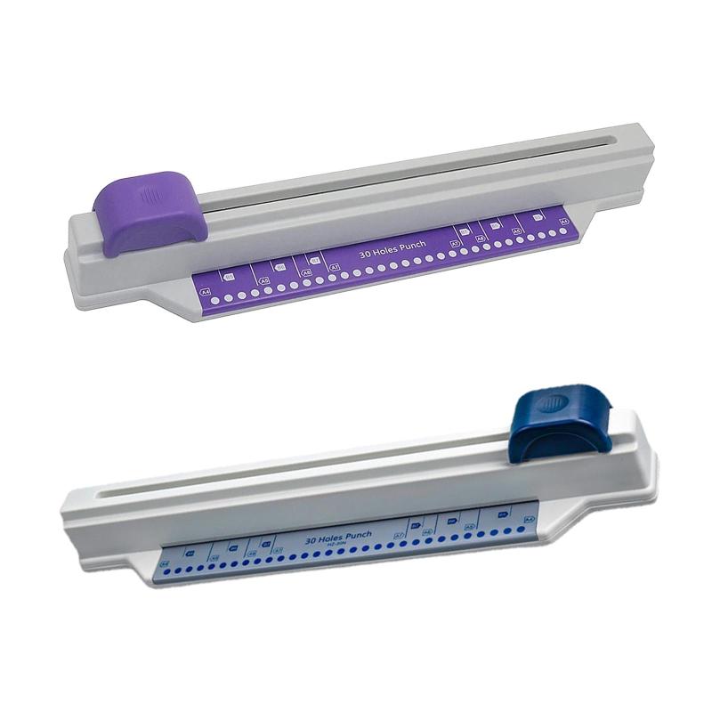 30穴パンチャーA4ペーパーパンチャーコンパクトルーズリーフ耐久性のある便利なデスクトップ穴ポーチハ..