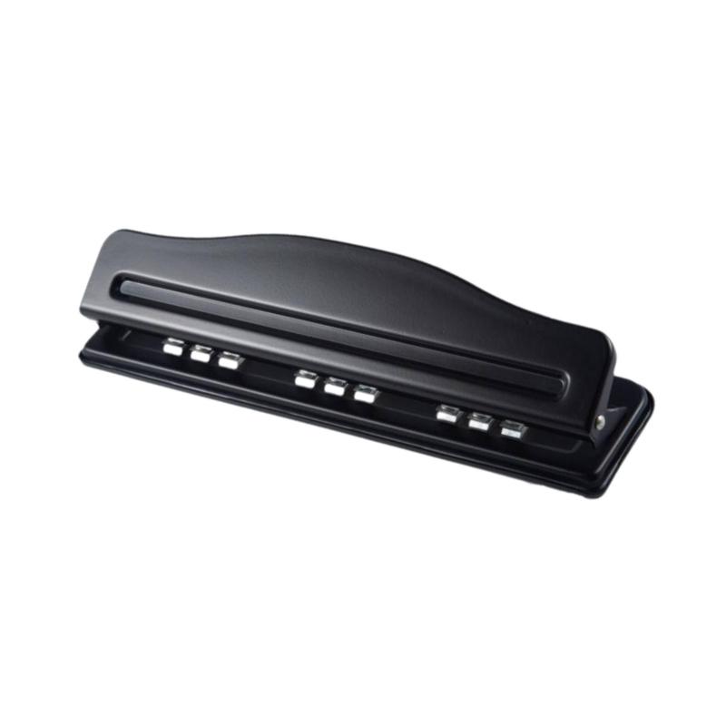 ルーズリーフ穴あけパンチ.9穴パンチ.多用途再利用可能な学校用品.スタジオ用紙穴あけパンチマシン