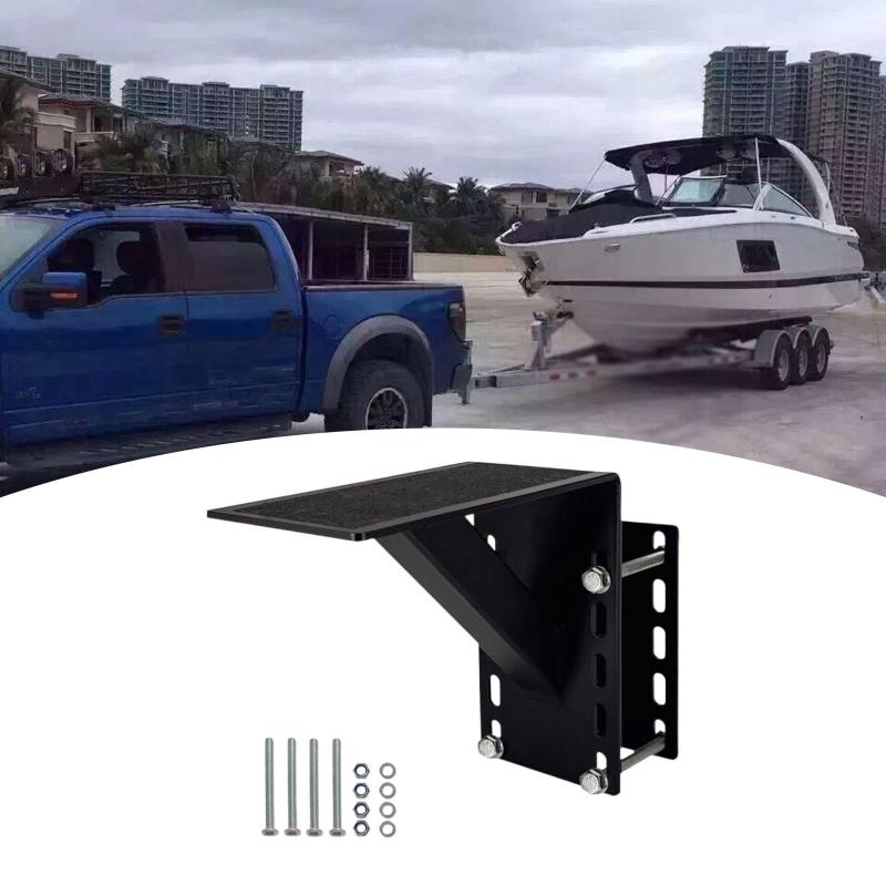 トレーラーフレームマウントステップアクセサリー 9.5x5インチ ボートRV用 簡単に取り付け可能