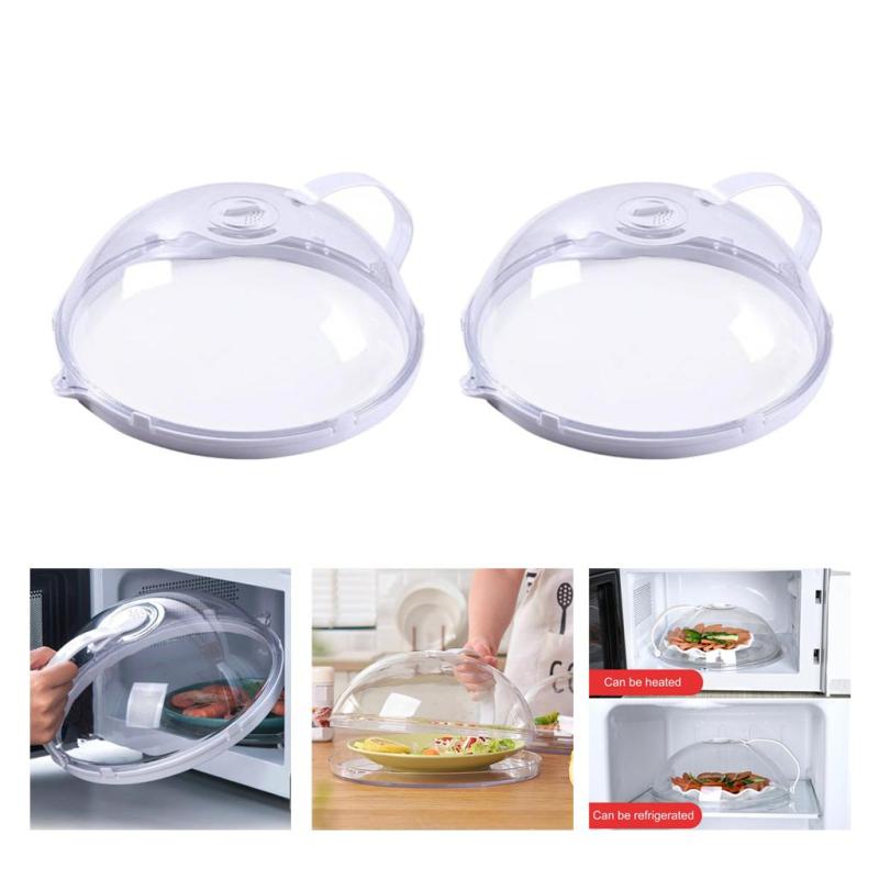 2x 電子レンジプレートカバー飛び散り防止食品カバーが電子レンジオーブンを清潔に保ちますのサムネイル