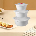 蓋付き電子レンジボウル 3 個 サービングボウル ミキシングサラダボウル 多目的