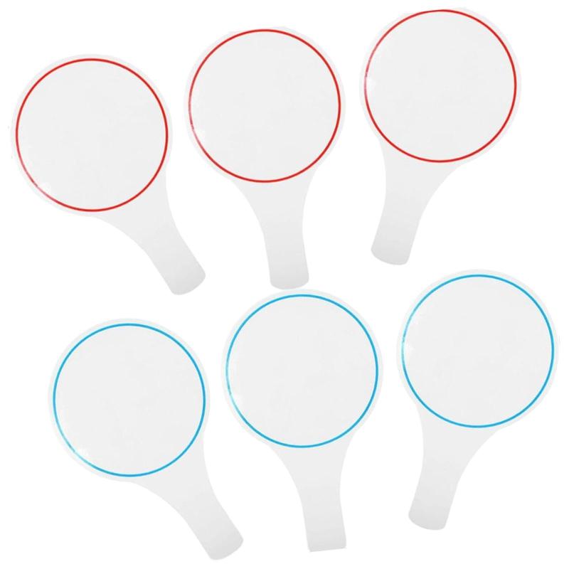 6x 消去可能なスコアボード 空白のホワイトボード 片面ハンドヘルドスコアボード 競技用ライティングボード 学校教室用(2)