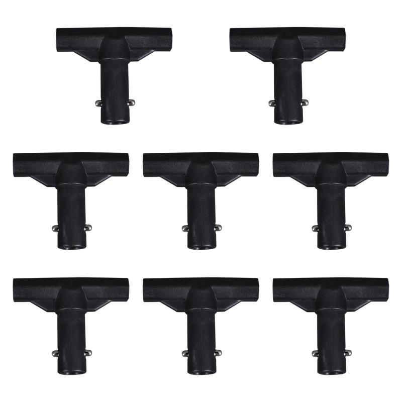 8個入りトランポリンTチューブコネクタ 頑丈な接続 ワークアウト 裏庭 ガーデン用