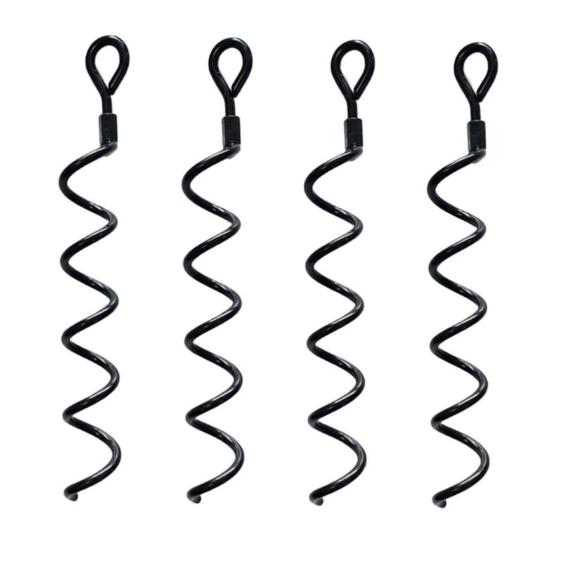 トランポリン杭 トランポリンアンカー テント杭 スパイラル杭 トランポリン固定アンカーキット キャン..