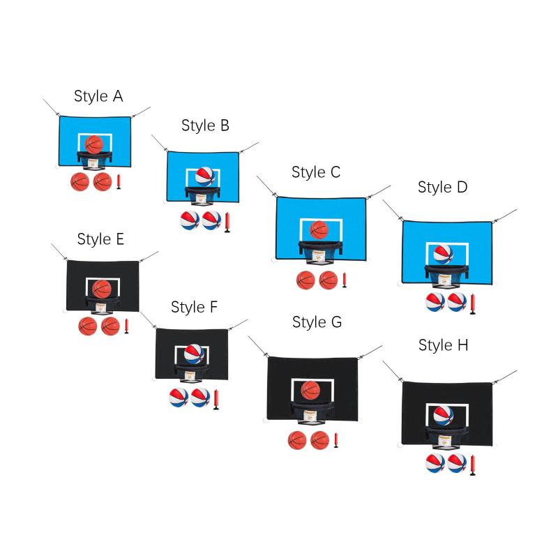 バスケットボールフープ トランポリン屋内屋外スポーツ用 ネット調整可能な接続ロープおもちゃ軽量子供バスケットボールフレームユニバーサル