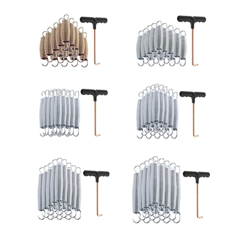 15個入りトランポリンスプリング トランポリンアクセサリー 屋外用 耐候性 交換用トランポリンパーツ T字フック付き