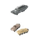 3ピース/個装甲車両1:72スケールバトル4Dモデルキットおもちゃデスクの装飾