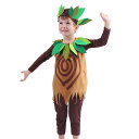 ツリー コスチューム 子供用 スーツ 頭飾り ベスト ワンジー ドレスアップ ハロウィンショー用服